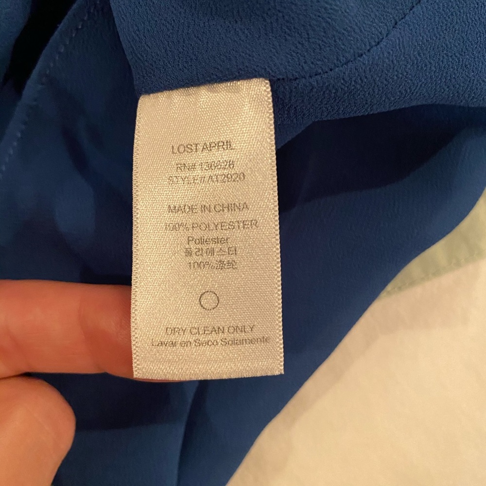 Cobalt blue sleeveless blouse size S - Picture 6 of 6